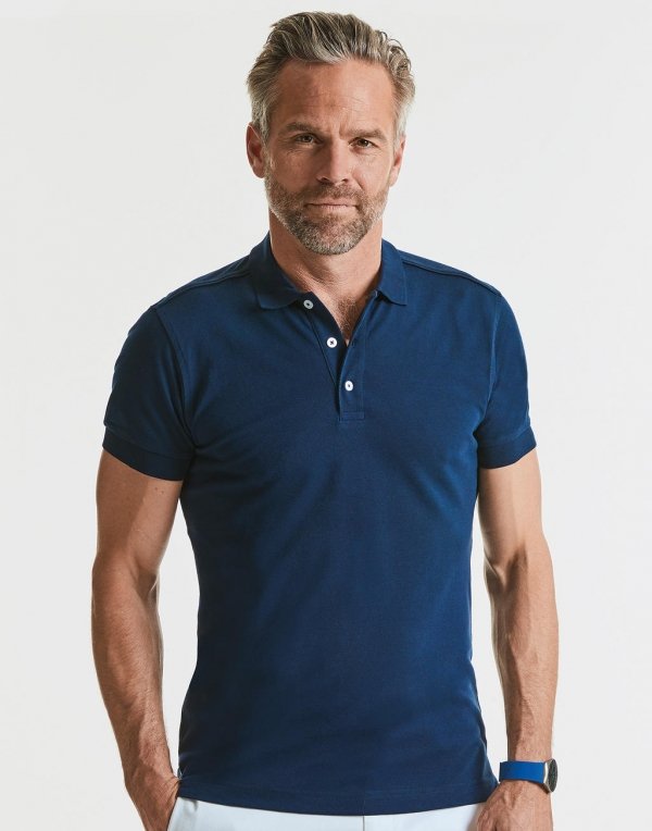 Tricou Polo Fitted Stretch, Russell